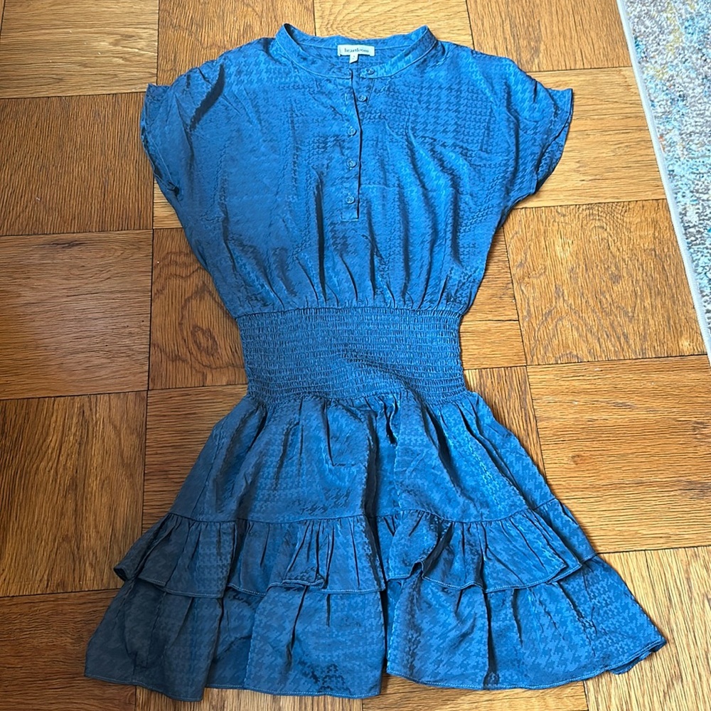 Heartloom Houndstooth smocked waist dress